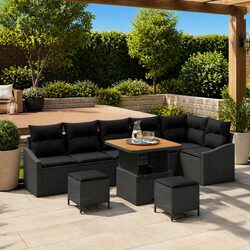 Elevate Your Outdoor Space with 9 pcs Garden Sofa Set