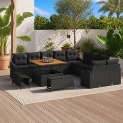 Enhance Your Outdoor Space with 13-Piece Garden Sofa Set