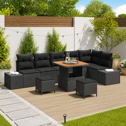 Enhance Your Outdoor Space with 9 Piece Sofa Set
