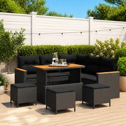Enhance Your Patio with a 9-Piece Modular Garden Sofa Set