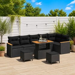 Enhance Your Outdoor Space with 9 pcs Garden Sofa Set