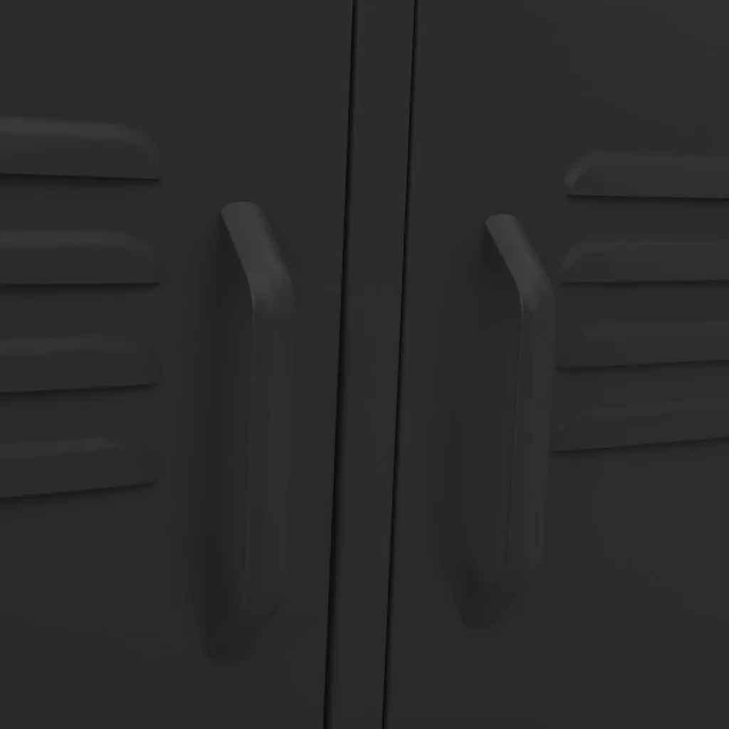 TV Cabinet Black 105x35x50 cm Storage Unit with Doors and Shelves