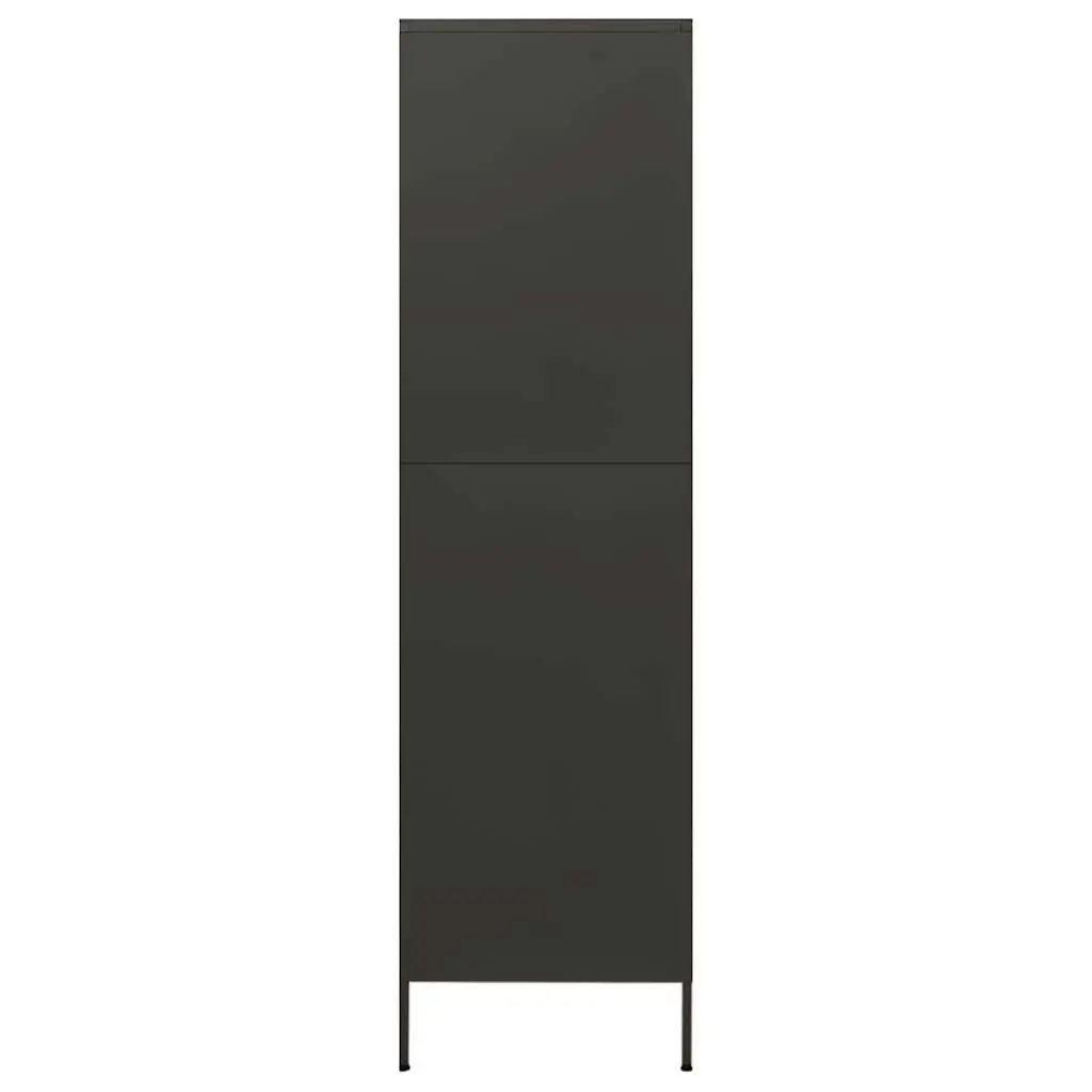 Steel Storage Cabinet 90x50x180 cm Anthracite with Hanging Rod and 4 Adjustable Shelves