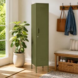 Stylish Storage Solution: Green Steel Locker Cabinet