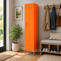 Modern Orange Locker Cabinet for Organized Living Spaces