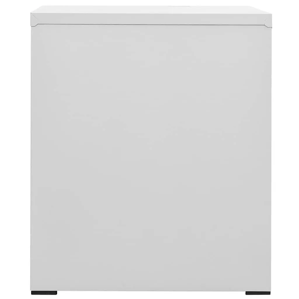Filing Cabinet Light Grey 2 Drawer Steel Storage Organizer Office Furniture
