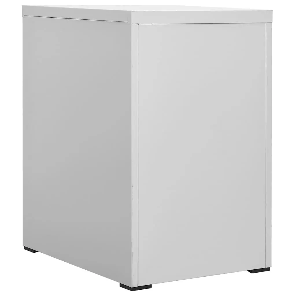 Filing Cabinet Light Grey 2 Drawer Steel Storage Organizer Office Furniture