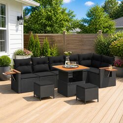 Elevate Your Outdoor Space with 9-Piece Garden Sofa Set