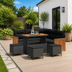 Transform Your Outdoor Space with a 9 pcs Sofa Set