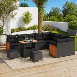Transform Your Patio with This 12-Piece Garden Sofa Set