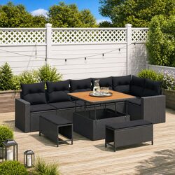 Elevate Your Outdoor Space with 11-Piece Patio Sofa Set