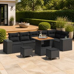 Transform Your Outdoor Space with a 9-Piece Garden Sofa