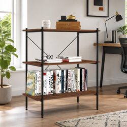Enhance Your Space with This 3-Tier Black Shelving Unit
