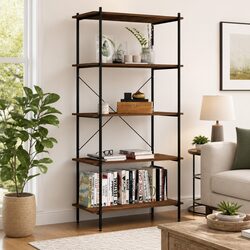 Enhance Your Space with a Versatile 5-Tier Black Shelf