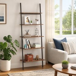 Enhance Your Space with a 5-Tier Leaning Shelf