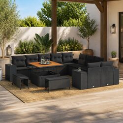 Stylish 13-Piece Modular Sofa Set for Outdoor Spaces