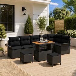 Transform Your Outdoor Living with This 9-Piece Sofa Set