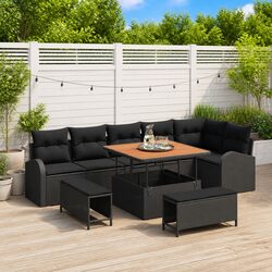 Elevate Your Outdoor Space with a 9-Piece Garden Sofa Set
