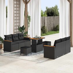 Elegant Outdoor Seating: 11-Piece Modular Sofa Set