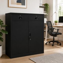 Enhance Your Workspace with a Black Steel File Organizer Cabinet