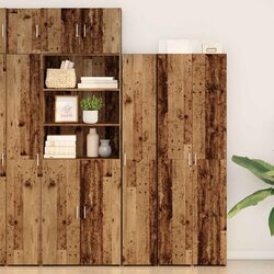 Elevate Your Space with a Brown Engineered Wood Highboard