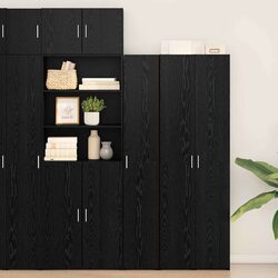 Elevate Your Space with a Modern Black Oak Storage Cabinet