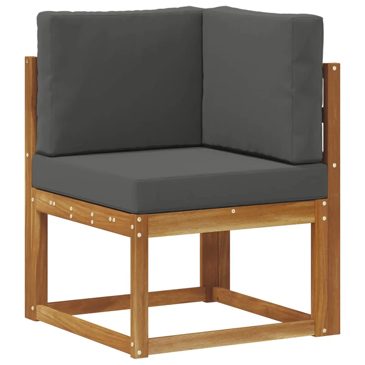 Outdoor Sofa Set 5 Piece Garden Furniture Acacia Wood Natural Anthracite