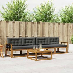 Modern 5 Piece Garden Patio Sofa Set with Cushions