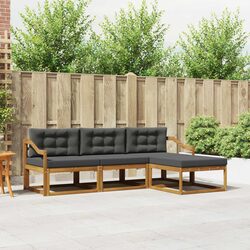 4-Piece Modular Sectional Sofa Set for Outdoor Comfort