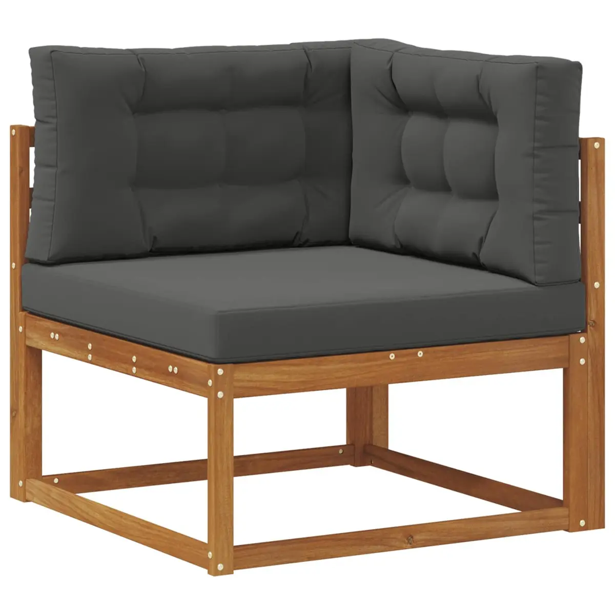 Outdoor Sectional Sofa Set 10 Pieces Garden Patio Furniture Brown Acacia Wood
