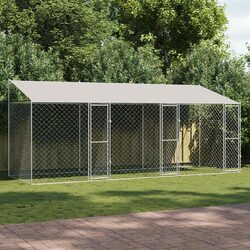 Spacious Outdoor Dog Kennel with Roof - Ideal for Your Garden