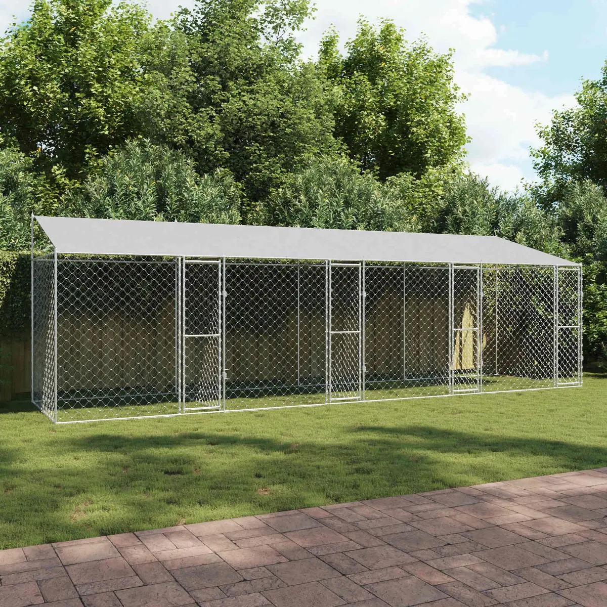 Silver Dog Cage for Large Breeds