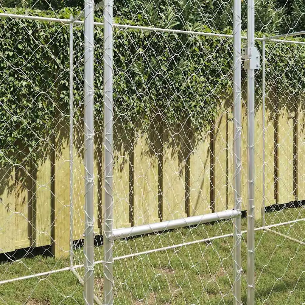 Outdoor Dog Cage 800 x 200 x 200 cm Silver