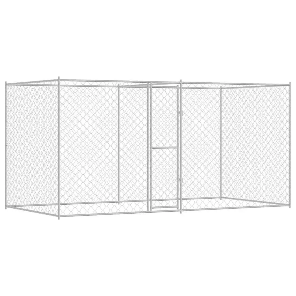 Galvanised Steel Dog Cage for Outdoor Use