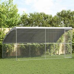 Elevate Your Garden with a 2 pc Silver Chicken Cage