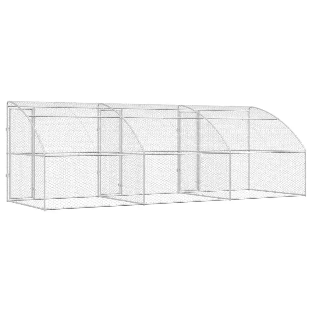 Dog Kennel 6 x 2 x 2 m Outdoor Pet Enclosure Run Shelter 3 Piece