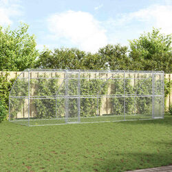 Elevate Your Pet's Space with 3 pcs Silver Dog Kennel 6 x 2 x 2 m