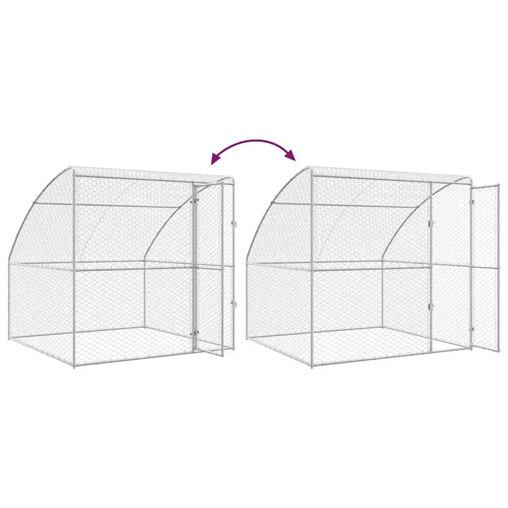 Dog Kennel 6 x 2 x 2 m Lockable Outdoor Pet Run Enclosure 3 Piece