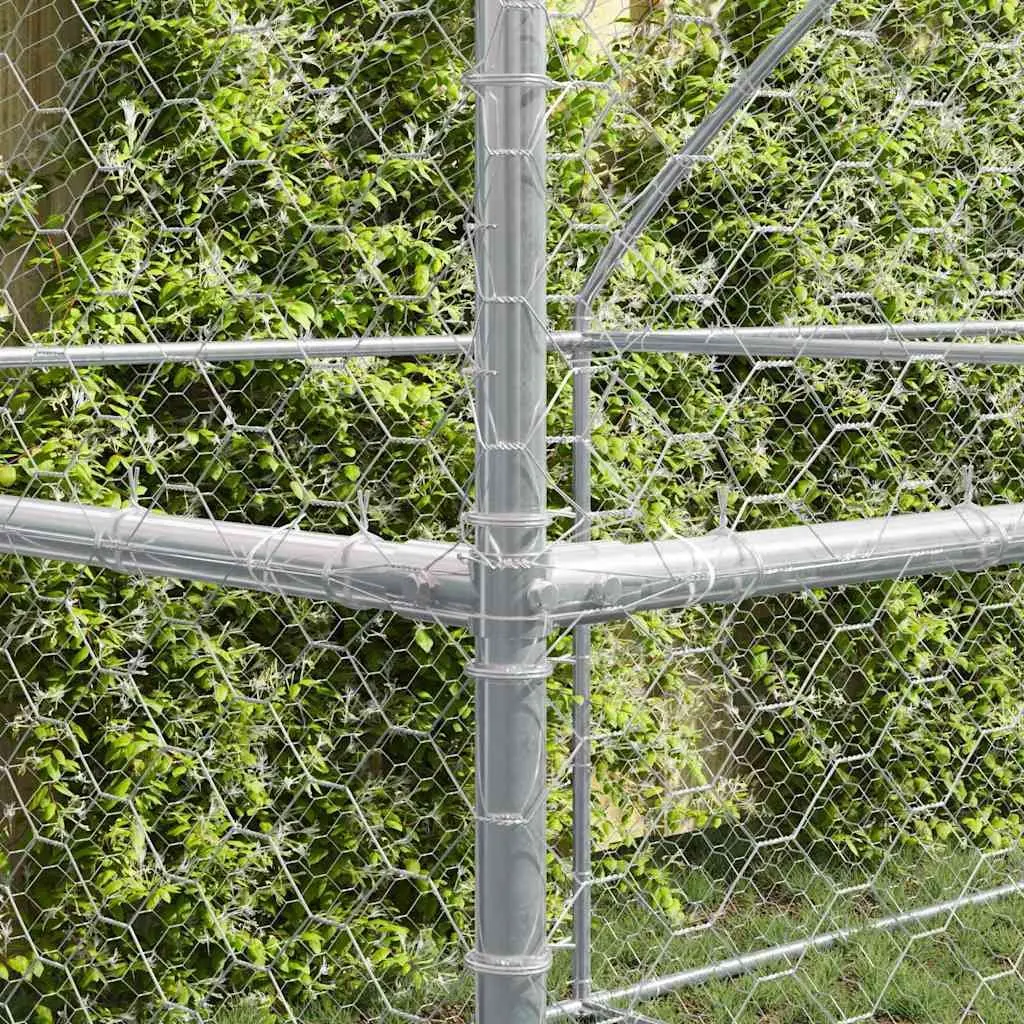 Dog Kennel 6 x 2 x 2 m Lockable Outdoor Pet Run Enclosure 3 Piece