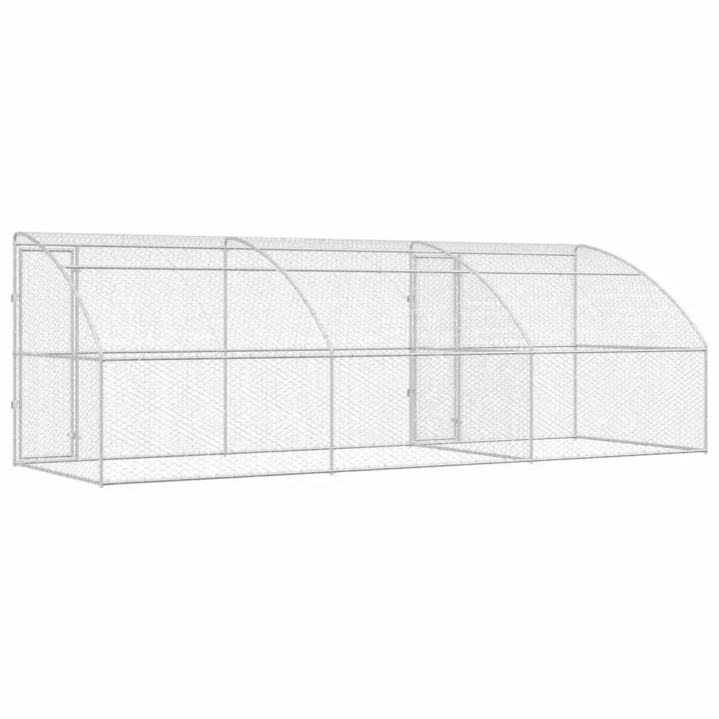 Dog Kennel 6 x 2 x 2 m Lockable Outdoor Pet Run Enclosure 3 Piece