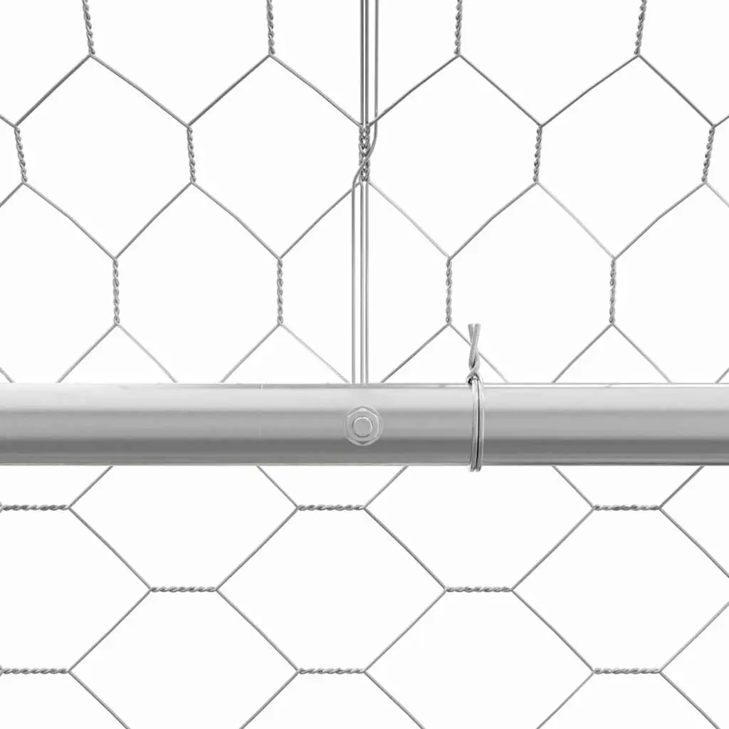 Dog Kennel 6 x 2 x 2 m Lockable Outdoor Pet Run Enclosure 3 Piece