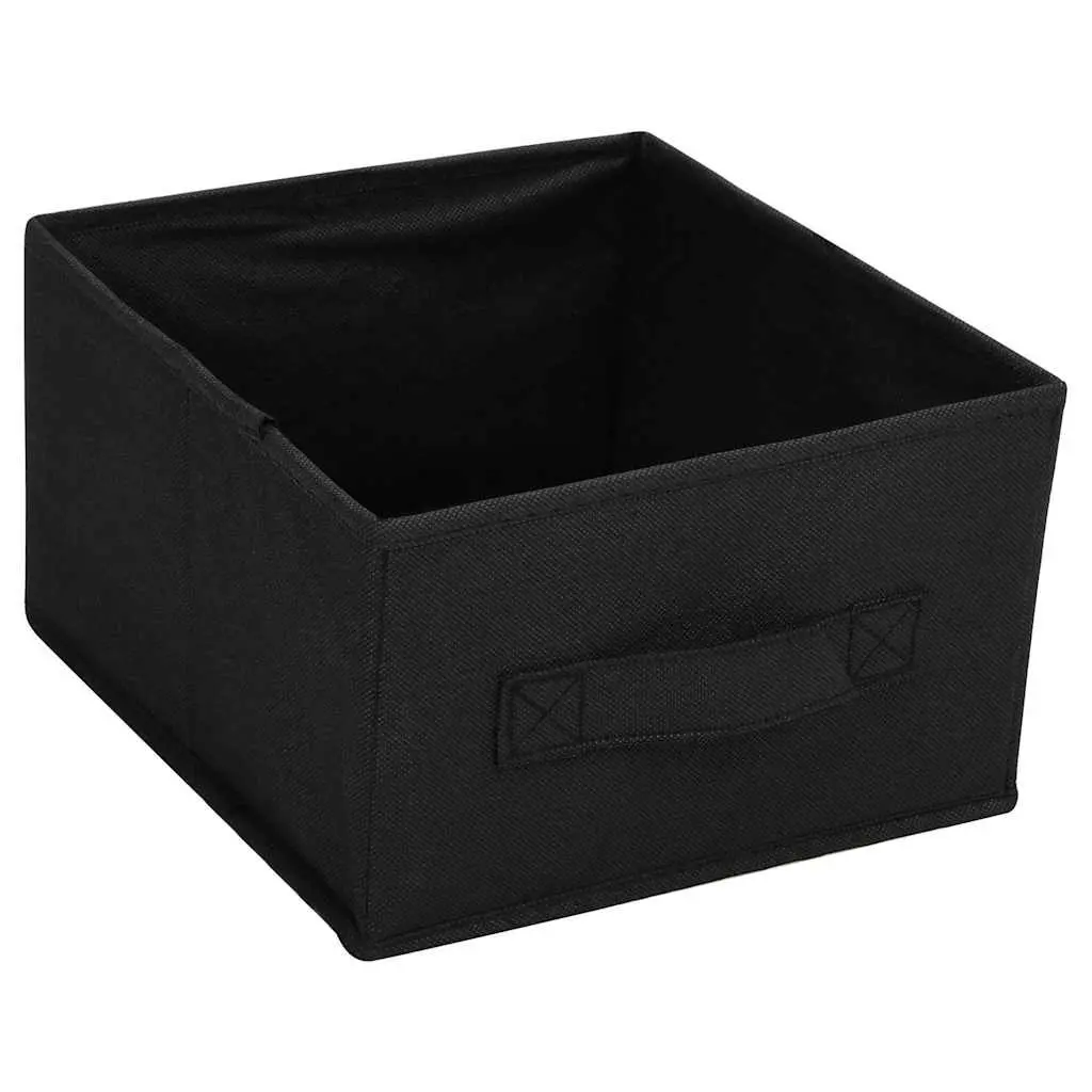 Storage Cabinet 6 Drawers Fabric Organiser Black Steel Frame Unit