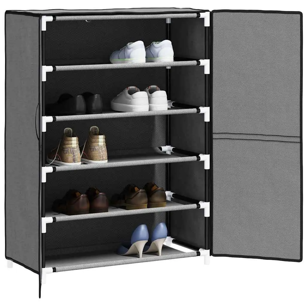 Shoe Cabinet 5-Tier Grey Fabric Storage Organiser Rack Shelves