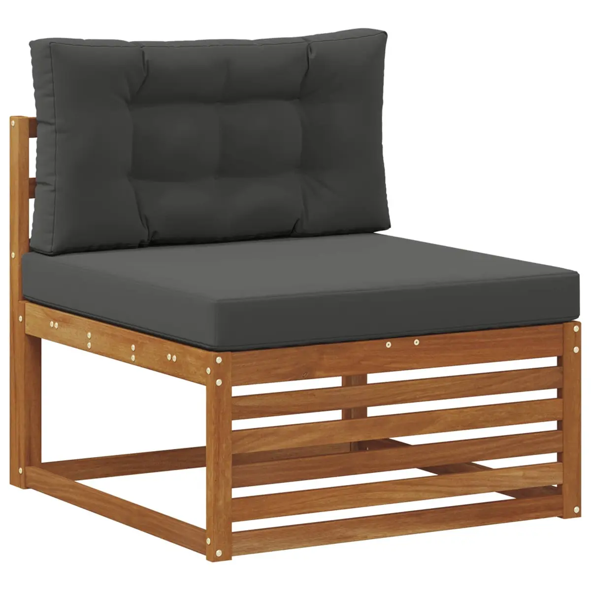 Outdoor Sofa Set 6 Piece Garden Furniture Natural Anthracite with Cushions