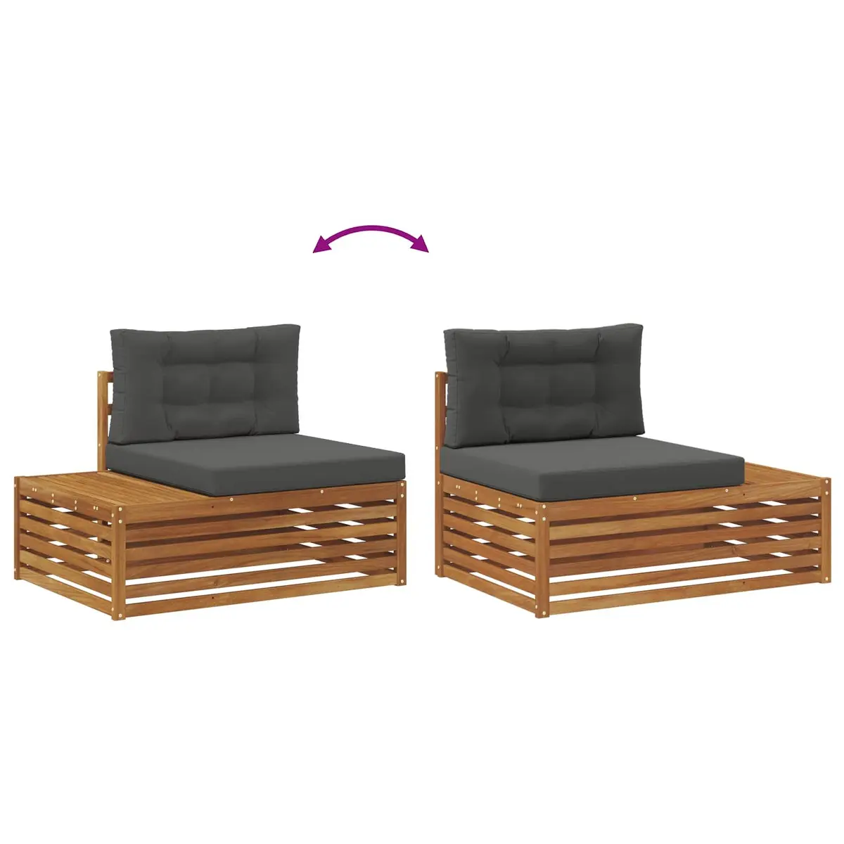 Outdoor Sofa Set 8 Piece Acacia Wood Garden Lounge Patio Sectional Seating