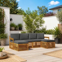 Modern 6-Piece Garden Sofa Set for Outdoor Living