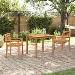 Rustic 3-Piece Outdoor Dining Set for Patios