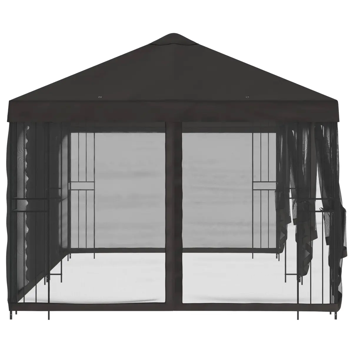 Garden Gazebo 6x3m Anthracite Mesh Sidewalls Outdoor Canopy