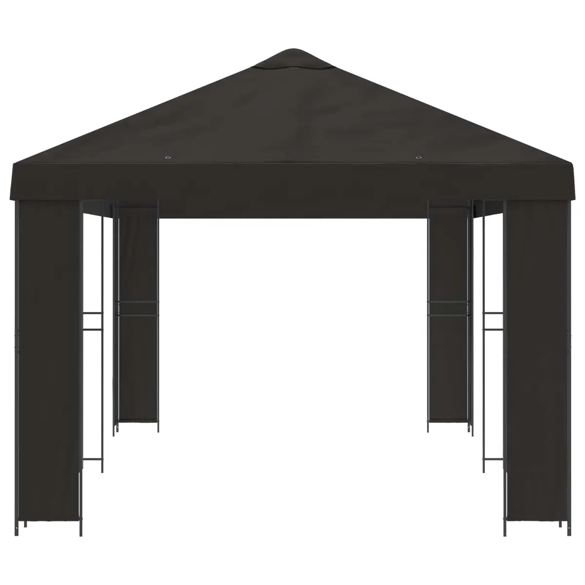 Garden Gazebo 6 x 3 m Steel Frame Polyester Canopy Anthracite Outdoor Shade Structure