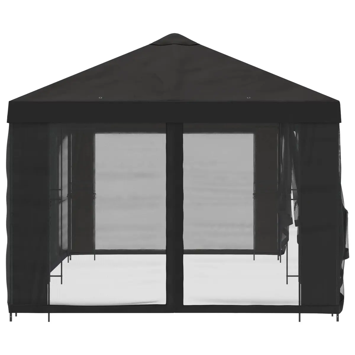 Garden Gazebo 6x3m Outdoor Canopy Mesh Sidewalls Anthracite Patio Shelter